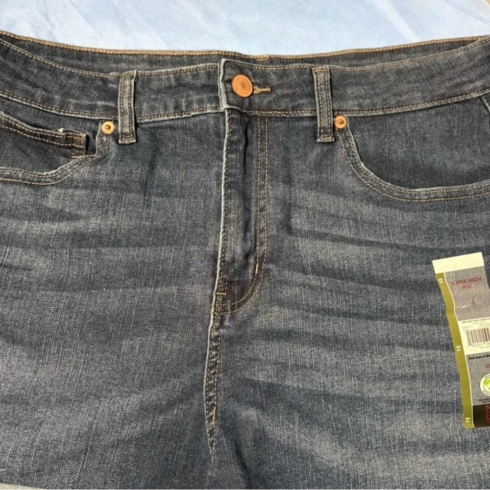 No Boundaries Dark and Light Blue Denim Shorts